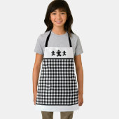 Zwart wit speldenbrood Mannen Klein pron Schort (Insitu)