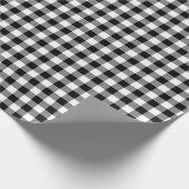 Zwart wit speldenstang cadeaupapier (Hoek)