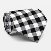 Zwart wit speldenstang   stropdas (Opgerold)