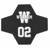 Zwart-wit spelersnaam en teamnummer voetbal (Enkel)