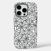 Zwart-wit Spider Web Halloween Patroon Case-Mate iPhone Case (Achterkant)