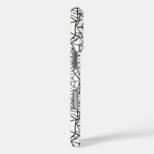 Zwart-wit Spider Web Halloween Patroon Case-Mate iPhone Case (Achterkant / Rechts)