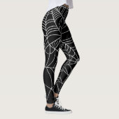 Zwart & Wit Spiderwebs Halloween Leggings (Rechts)