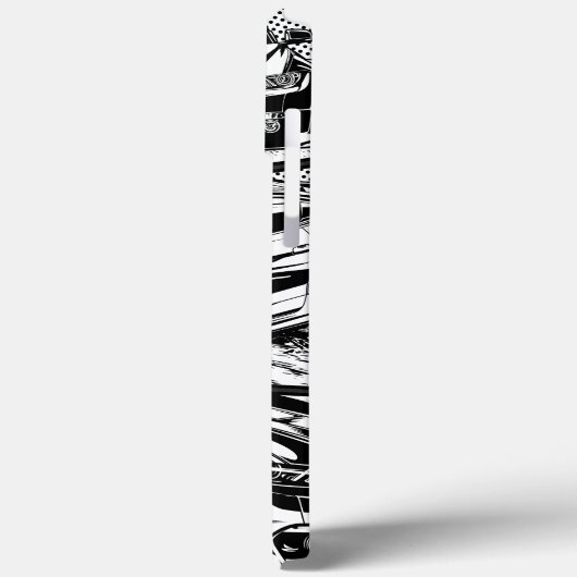 ZWART-WIT SPIERWOEDE Case-Mate iPhone CASE (Achterkant / Links)