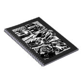 ZWART-WIT SPIERWOEDE NOTITIEBOEK (Rechterzijde)