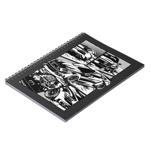 ZWART-WIT SPIERWOEDE NOTITIEBOEK (Linkerzijde)