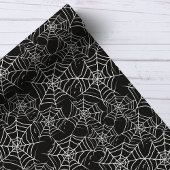 Zwart-Wit Spinnenweb Halloween Cadeaupapier