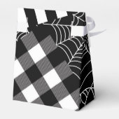 Zwart & Wit Spinnenweb Patchwork Halloween Feestje Bedankdoosjes (Achterkant)