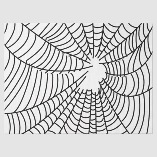Zwart-Wit Spinnenweb Tissuepapier (Voorkant)