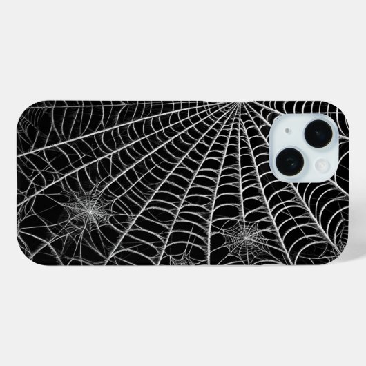 Zwart & Wit Spinnenwebben Spinnenweb Halloween Case-Mate iPhone Case (Achterkant (horizontaal))