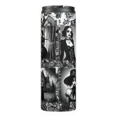 Zwart-wit Spooky Gothic Meisjes Thermosbeker (Achterkant)