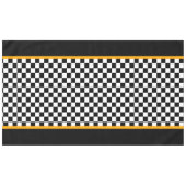 Zwart-wit Sport Check Tafelkleed (Voorkant (Horizontaal))