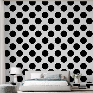 Zwart-wit Spotty Dotty Patroon Behang
