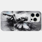 Zwart wit stadsleven surrealistische sprookjesstad Case-Mate iPhone case (Achterkant (horizontaal))