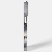 Zwart wit stadsleven surrealistische sprookjesstad Case-Mate iPhone case (Achterkant / Rechts)