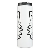 Zwart-wit stammenras thermosbeker (Achterkant)