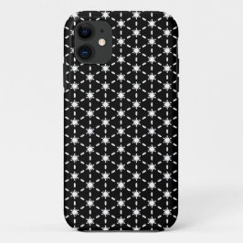Zwart-wit Star-patroon iPhone 11 Hoesje