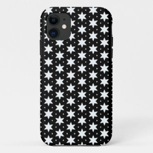 Zwart-wit Star-patroon iPhone 11 Hoesje