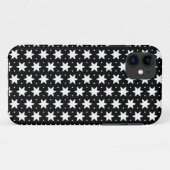 Zwart-wit Star-patroon Case-Mate iPhone Case (Achterkant (horizontaal))