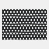 Zwart-wit Star-patroon Inpakpapier Vel (Voorkant 2)