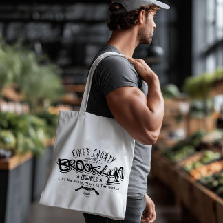 Zwart-Wit Stedelijke Typografie Tote Bag