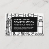 Zwart-wit steigerconstructie visitekaartje (Voorkant)