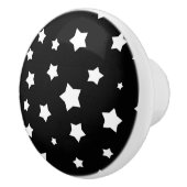 Zwart-wit stertonpatroon keramische knop (Rechts)