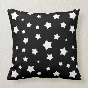Zwart-wit stertonpatroon kussen