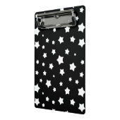 Zwart-wit stertonpatroon mini klembord (Angled2)