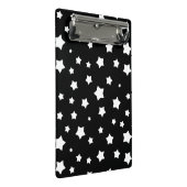 Zwart-wit stertonpatroon mini klembord (Schuin)