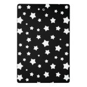 Zwart-wit stertonpatroon mini klembord (Achterkant)