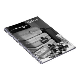 Zwart-wit Stilleven Make-up Foto Notitieboek
