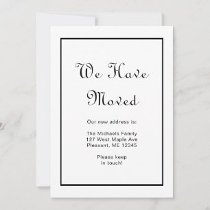 Zwart-wit  Stippen Adreswijziging Aankondiging