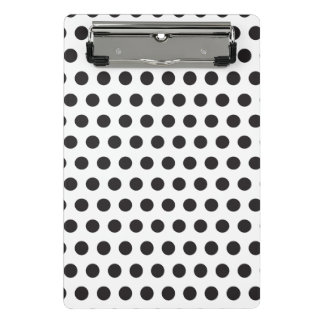 Zwart-wit Stippenpatroon – Klassieke Minima Mini Klembord