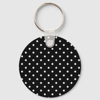 Zwart-Wit Stippenpatroon Sleutelhanger