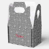 Zwart wit stralend patroon Thunder_Cove Bedankdoosjes (Geopend)