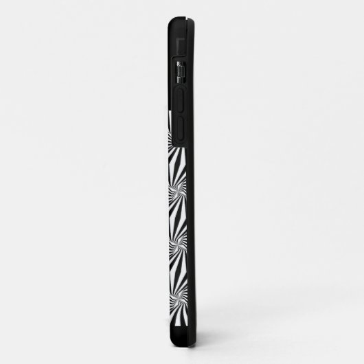 Zwart wit stralend patroon Thunder_Cove Case-Mate iPhone Case (Achterkant/links)