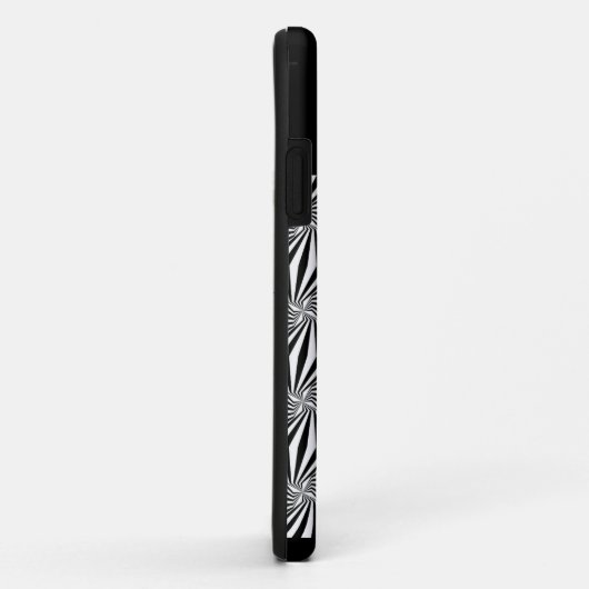 Zwart wit stralend patroon Thunder_Cove Case-Mate iPhone Case (Achterkant/rechts)