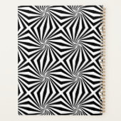 Zwart wit stralend patroon Thunder_Cove Planner (Achterkant)
