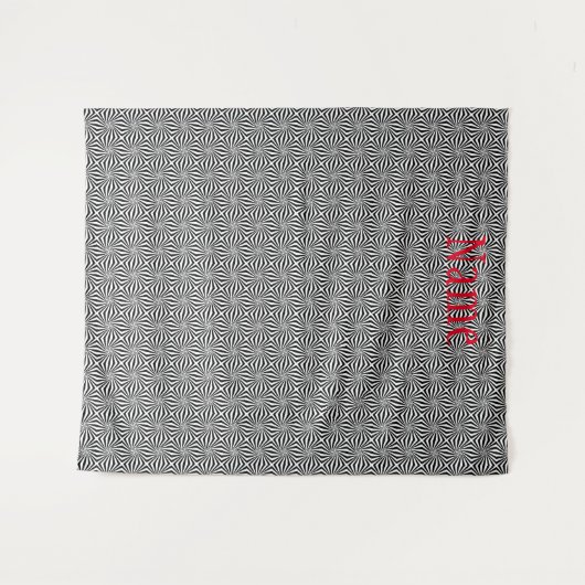 Zwart wit stralend patroon Thunder_Cove Wandkleed (Voorkant (horizontaal))