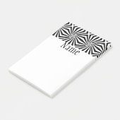 Zwart wit stralingspatroon Thunder_Cove r Post-it® Notes (Schuin)