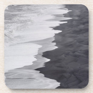 Zwart-wit strand schilderachtig drankjes onderzetter