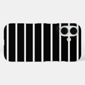 Zwart-wit streepjesontwerp Case-Mate iPhone case (Achterkant (horizontaal))