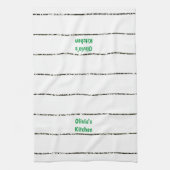 Zwart wit Stripe keukenhanddoek (Verticaal)