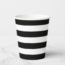 Zwart-wit Stripe Papieren cup