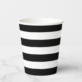 Zwart-wit Stripe Papieren cup Papieren Bekers