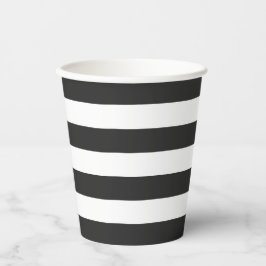 Zwart-wit Stripe Papieren cup Papieren Bekers