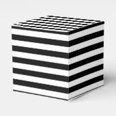 Zwart-wit Stripe Patroon Bedankdoosjes (Voorkant Zijde)