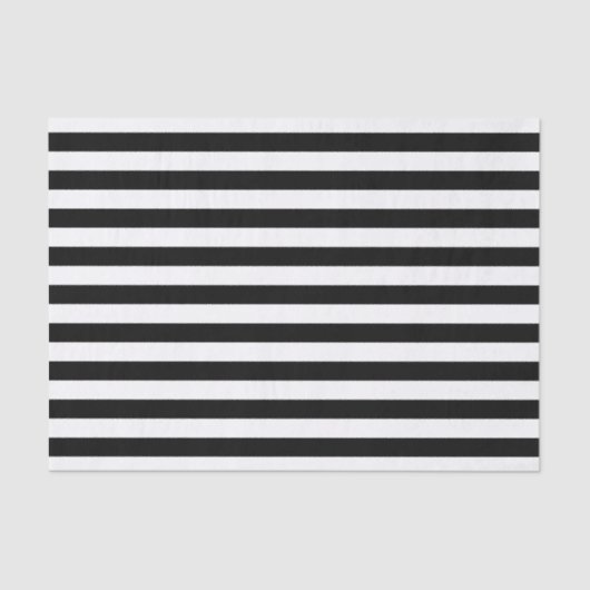 Zwart-wit Stripe Patroon Tissuepapier (Voorkant)