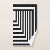 Zwart-wit Striped Bad Handdoek (Handdoek)